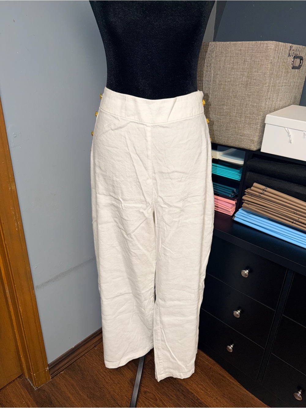 INC International Concepts Bright White Casual Trousers